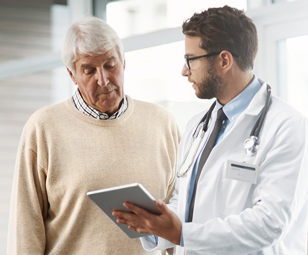 Man with doctor