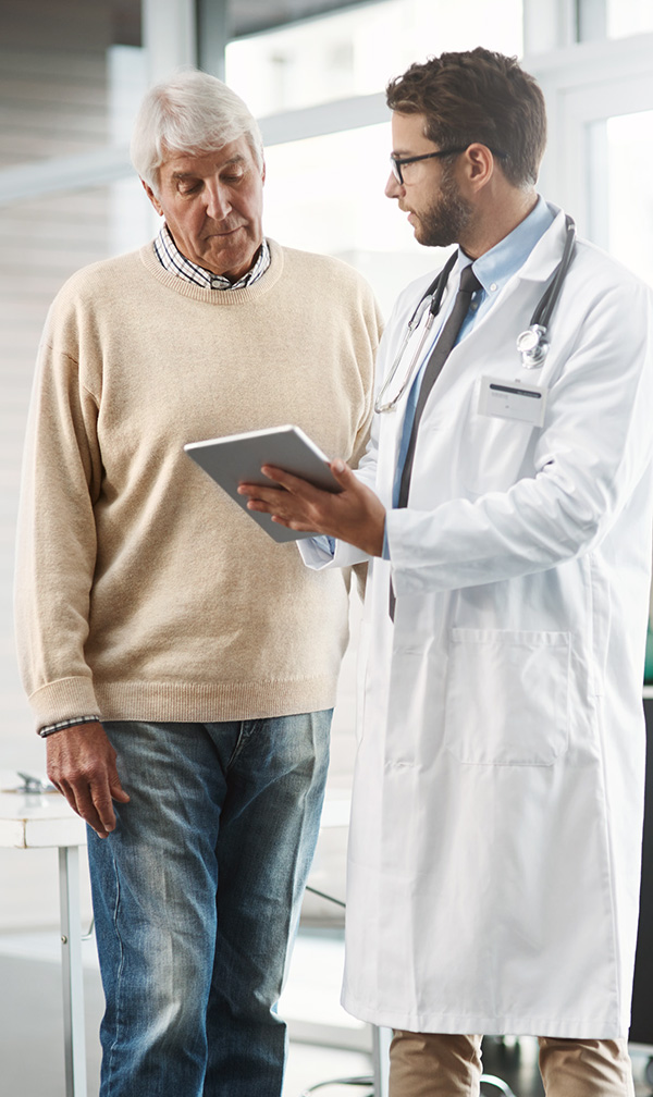 Man with doctor
